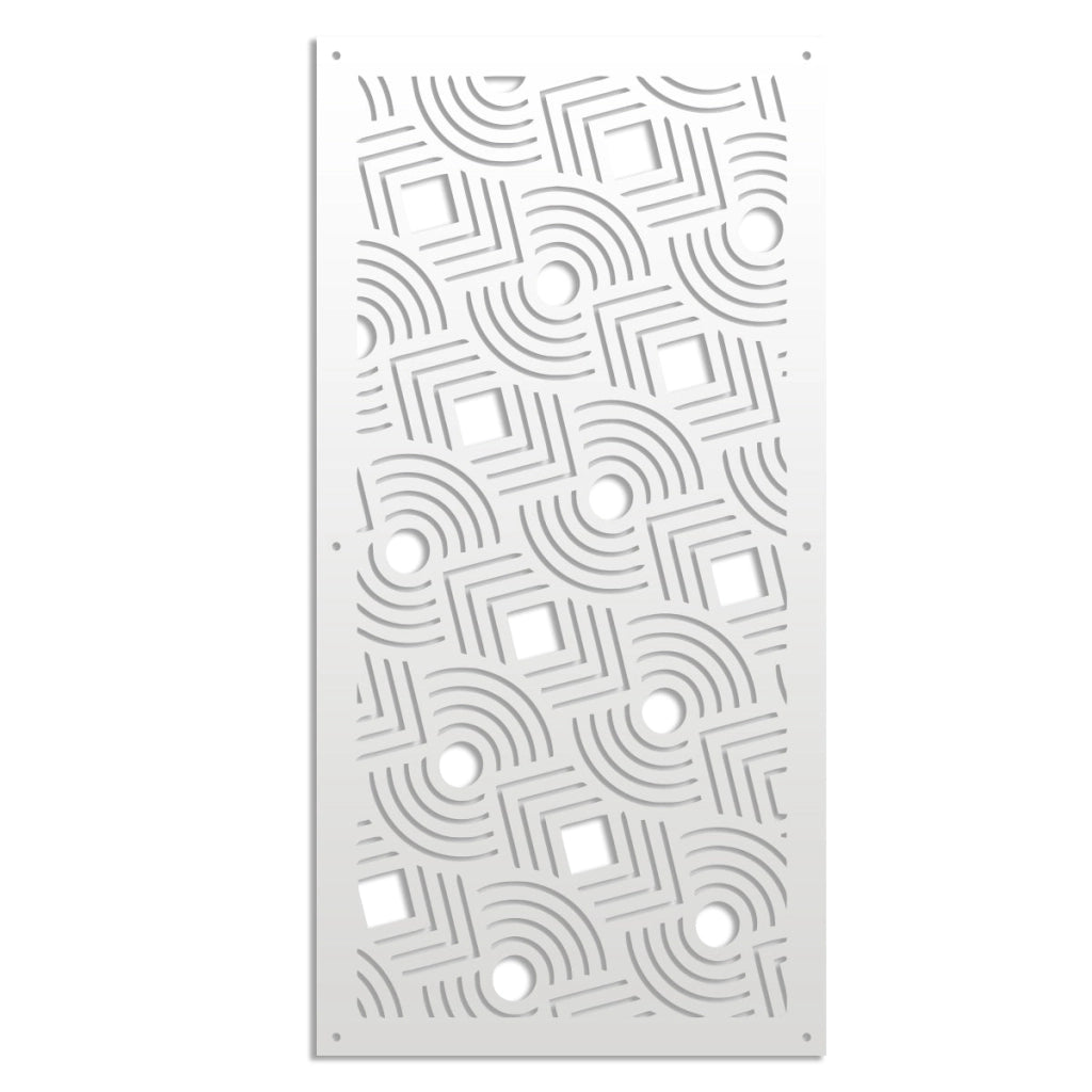 AIM - Pannello in PVC traforato - Parasole Misura: 47x94 cm, Colore: bianco