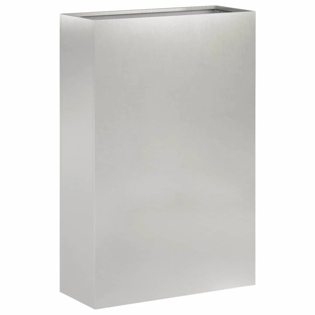 Vaso da giardino 2 pz Argento 50 x 20 x 75 cm Acciaio Inox 8005465