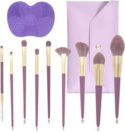 Set di 9 pennelli professionali per trucco con setole di trucco, strumento di pulizia portatile