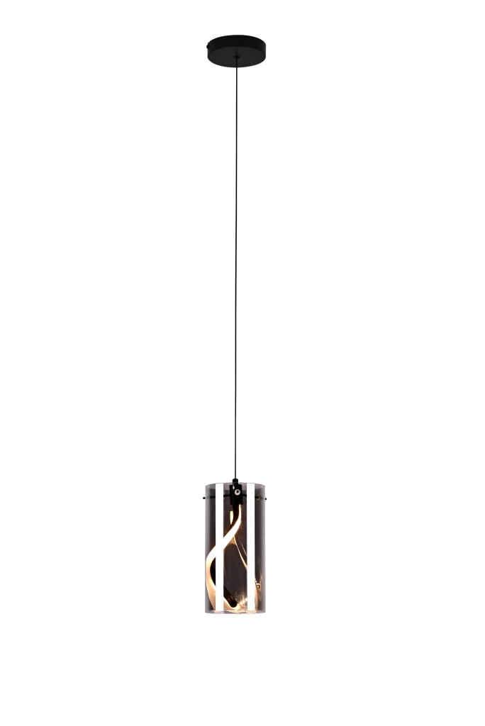 Lampada a sospensione ZMH LED nera 8w 3000k altezza regolabile per soggiorno cucina