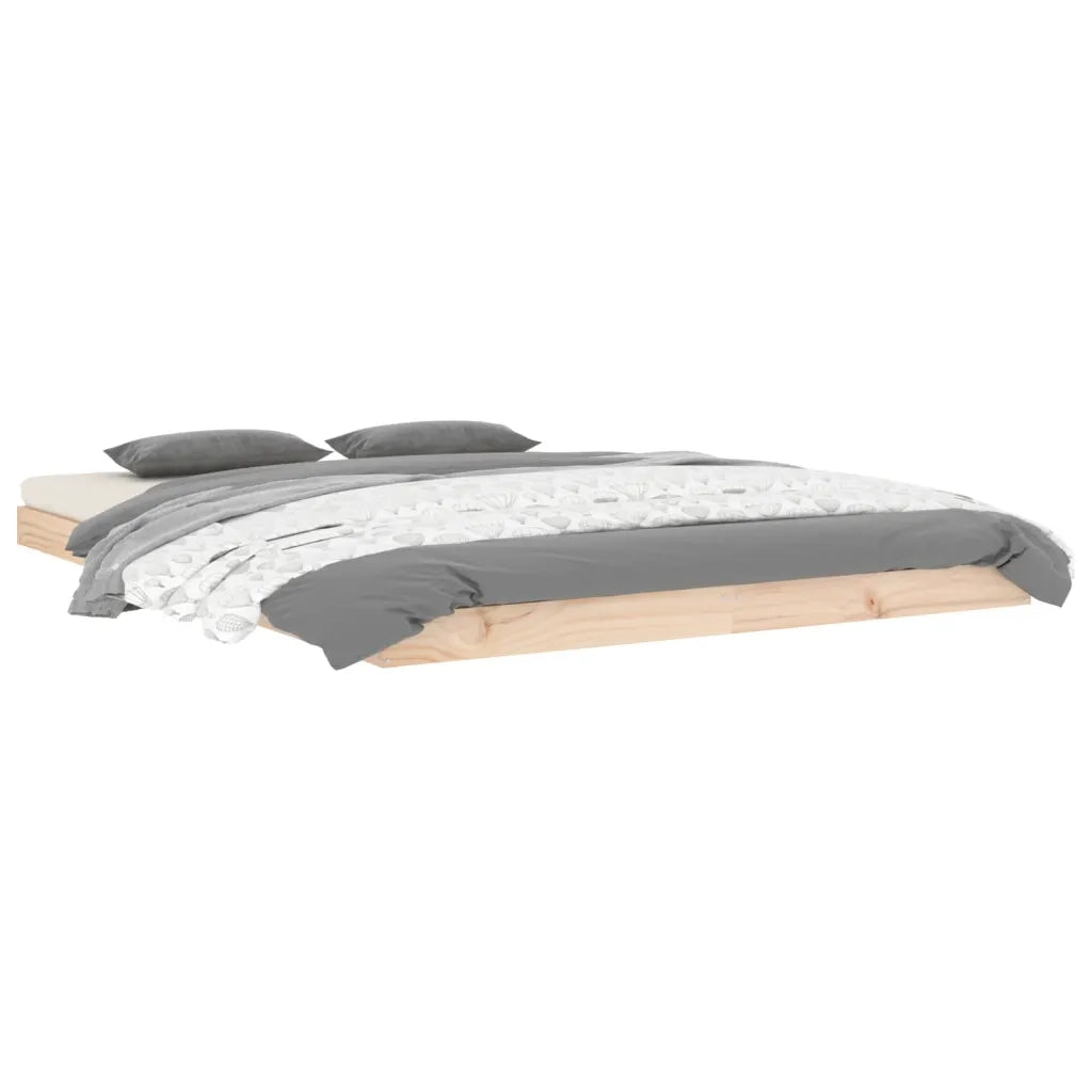 Letto matrimoniale | Letto per adulti | Letto senza Materasso 140x190 cm in Legno Massello di Pino