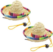 Cappello per Animali da Compagnia - Mini Cappello Messicano - Adattabile - Diametro 22 cm - Ideale per Feste - Cappello per Animali