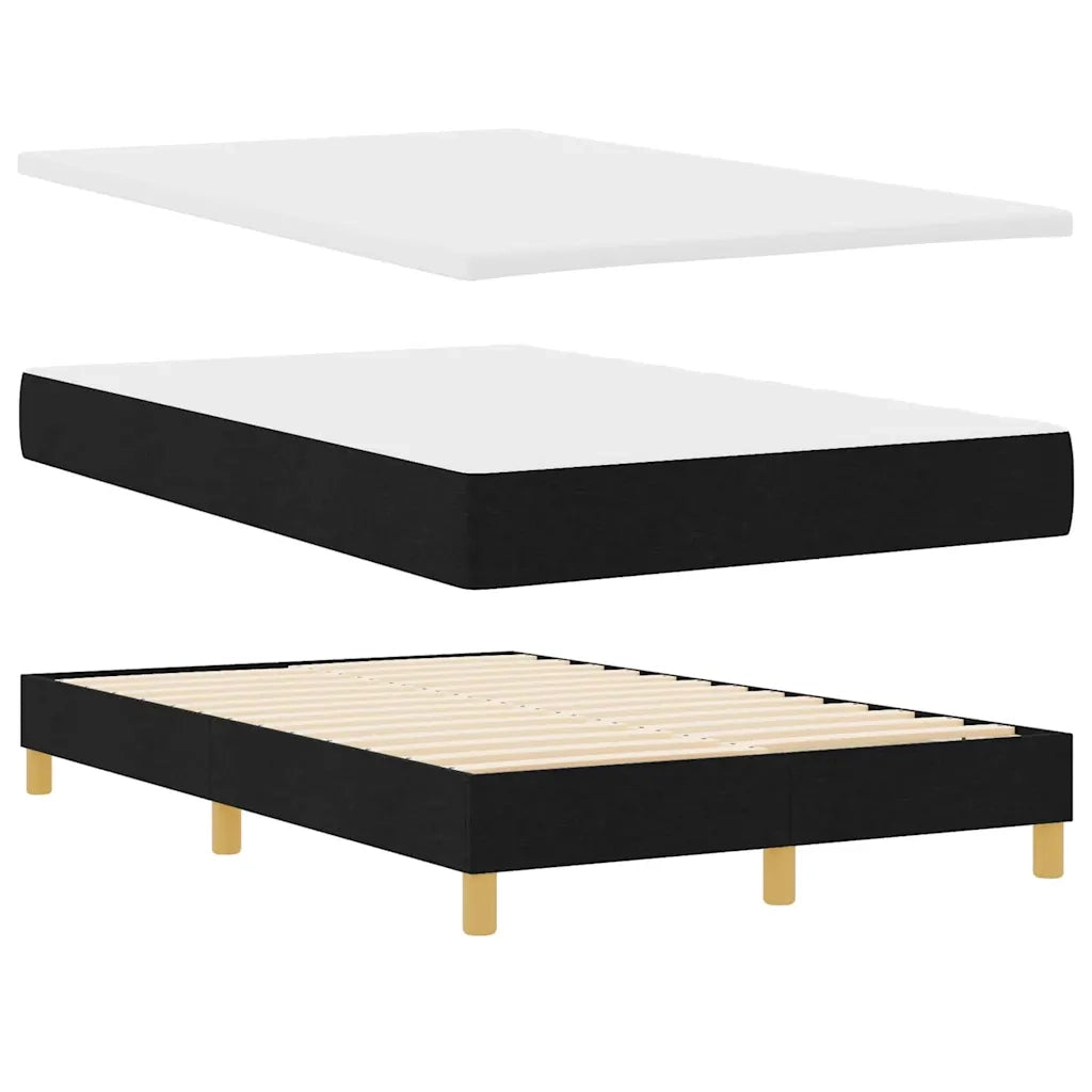 Letto a Sorgente LED con strisce LED Nero 120 x 190 cm Tessuto 3342424