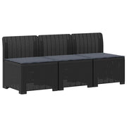Divano da giardino 3 posti con cuscini in look rattan PP 8011963