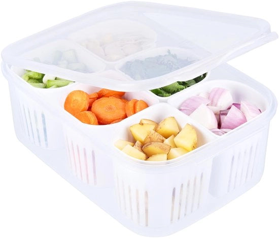 Set di contenitori a chiusura ermetica 7 pezzi - contenitori a chiusura ermetica per la conservazione dei cibi - BPA-free - organizzatore per la cucina - contenitori per il cibo per la cottura - comodo.