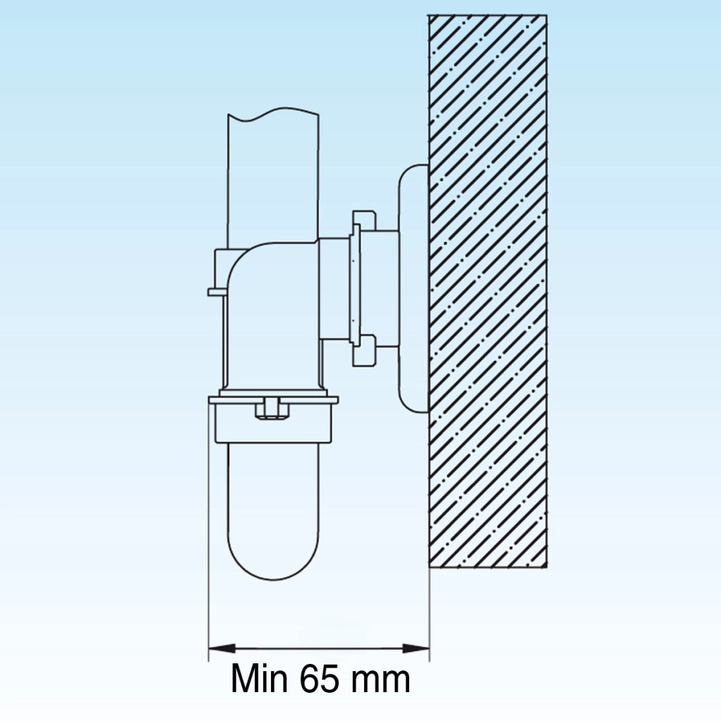 SIFONE SALVASPAZIO PER LAVABO CONSOLLE  11/4 x 32÷40     LIRA