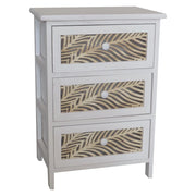 Cassettiera in legno bianco 40x29x58h