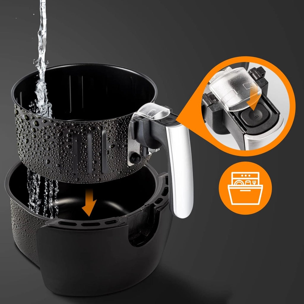 Friggitrice ad Aria Calda 9 in 1 3,6L Senza Olio 80-200°C Air Fryer Lavabile Lavastoviglie Rivestimento Antiaderente