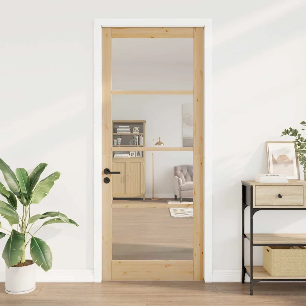 Porta Interna con Vetro ORKDAL Marrone 93 x 232 cm 4102707