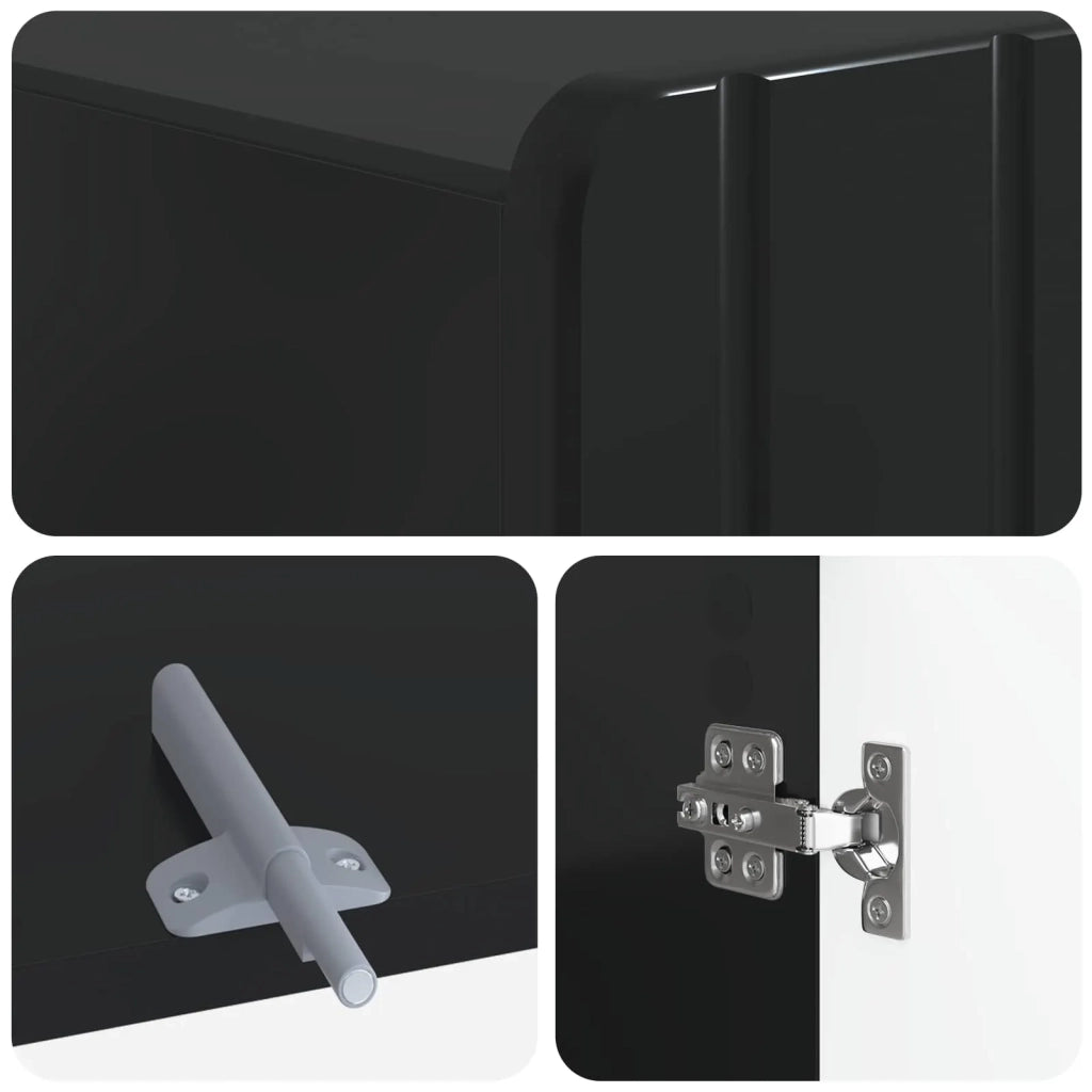 Mobile Bagno ZWOLLE Nero 66 x 25,5 x 190 cm 896476