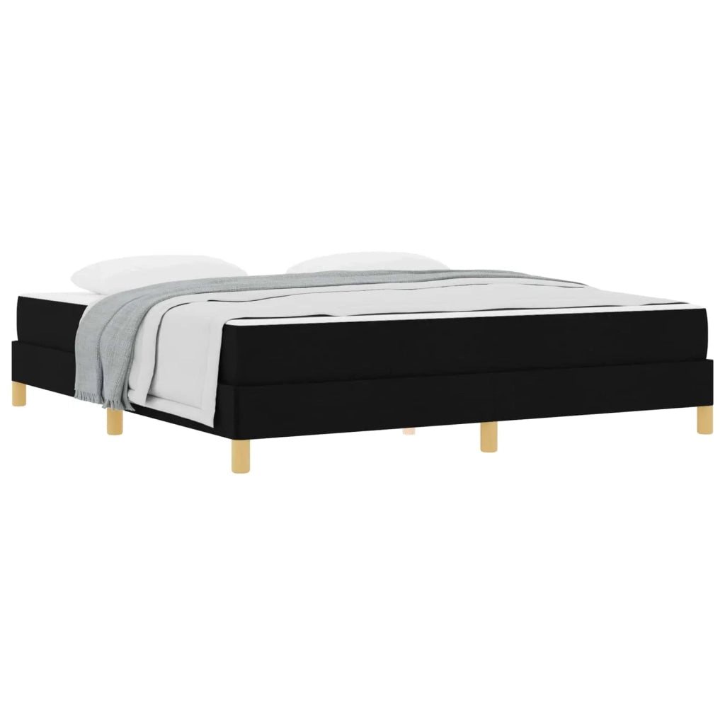 Letto a molle con materasso Nero 180 x 200 cm Tessuto 3398586