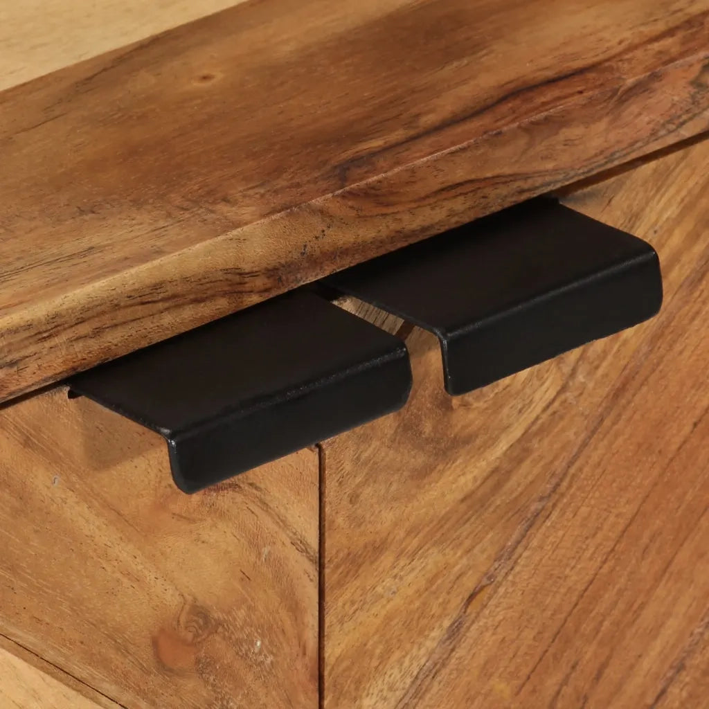 Mobile da Bagno 55x35x60 cm in Legno Massello di Acacia e Ferro