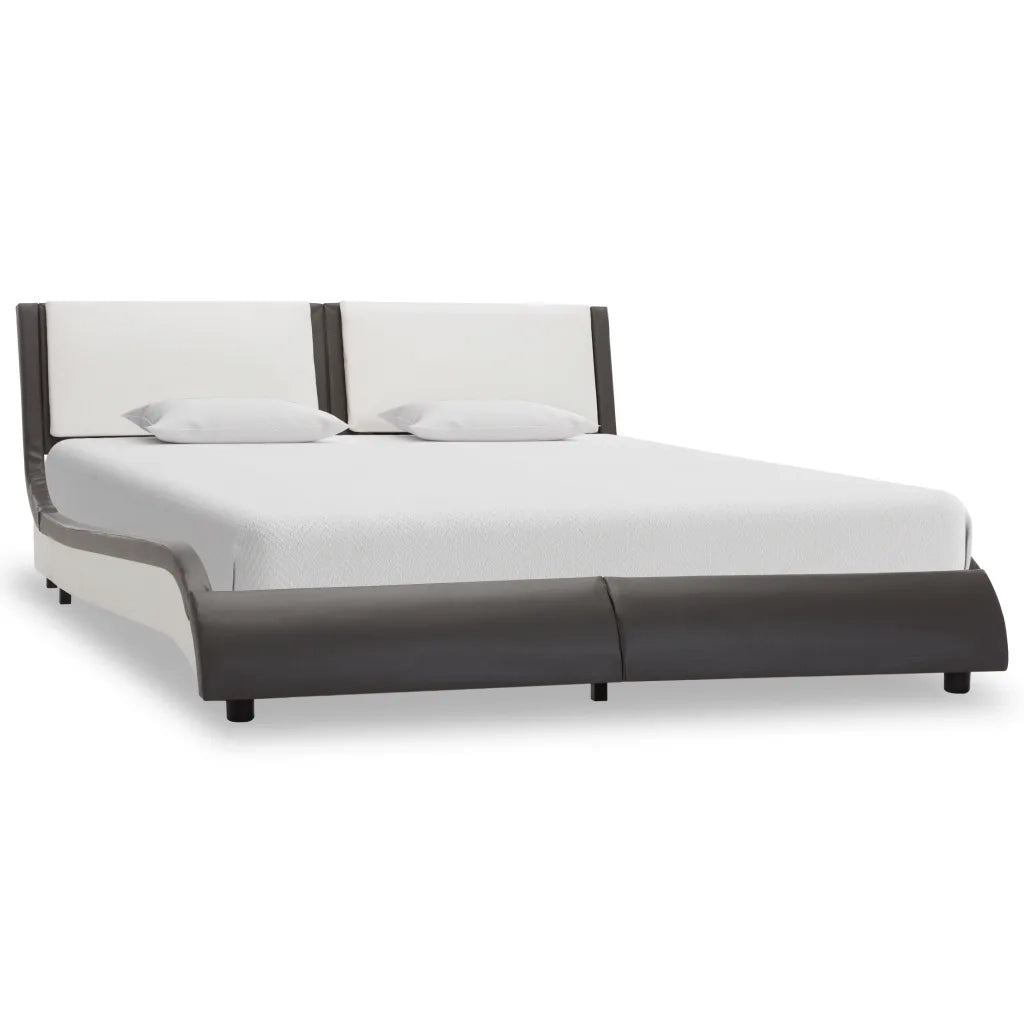 Struttura letto con LED senza materasso grigio e bianco 120x190 cm 280475