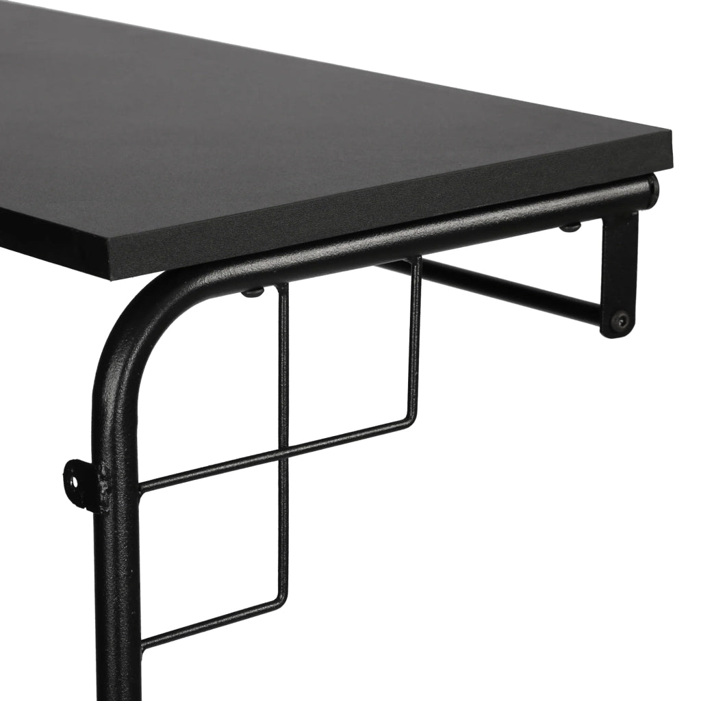 Appendiabiti da parete di design/mobile da ingresso con ripiano portaoggetti 110 x 30 x 27 cm nero 03_0010391