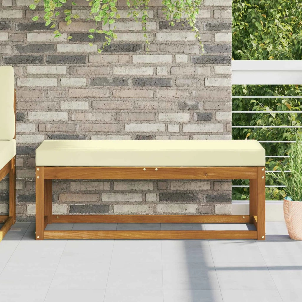 Cuscino da Sedia Esterno Crema 115 x 40 x 8 cm 100% Poliestere 900967