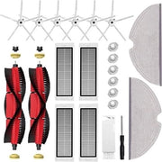 Accessori e parti di ricambio per aspirapolvere - 2 Borstelli rotanti, 6 Borstelli laterali, 4 Filtro HEPA, 2 Asciugamani per pulizia, 6 Caricatori acqua