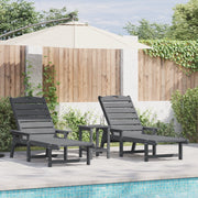 Set Lounge da Giardino 3 Pezzi  Grigio Chiaro HDPE