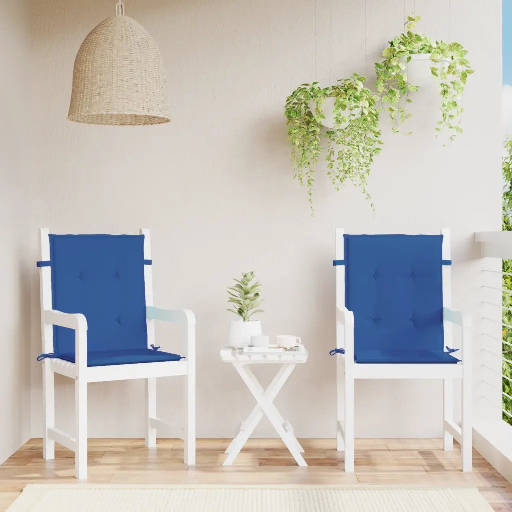 Cuscini per Sedia 2 pz | Cuscini per sedie Blu Reale 100x50x3 cm in Tessuto Oxford