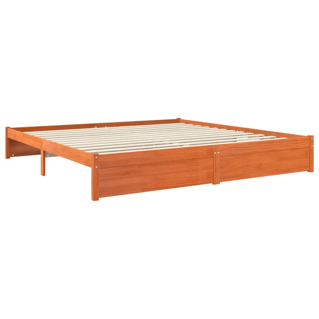 Struttura del letto-Giroletto Marrone cerato 200 x 200 cm