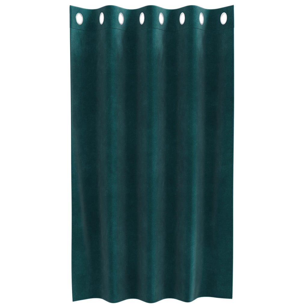 Tende oscuranti  con occhielli 2 pezzi Verde scuro in velluto