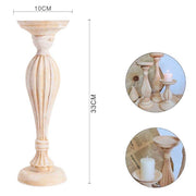 Trade Shop - Candelabro Candeliere Effetto Vintage Beige Porta Candele 10x33 Oggetto Natale -
