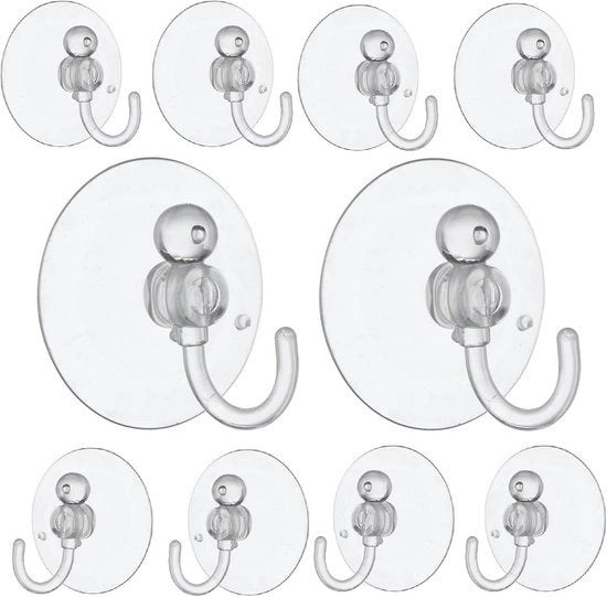 Zuignappen trasparenti in plastica - 25 mm (10 pezzi)