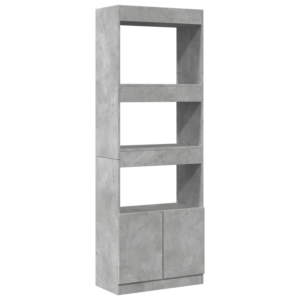 Credenza Grigio Cemento 63x33x180 cm in Truciolato 3309603