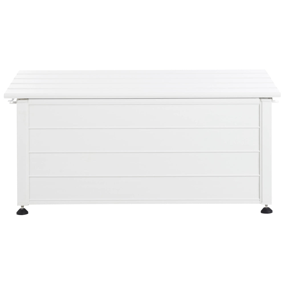 Mobile portaoggetti da giardino in alluminio bianco 113x50 cm Mobili da giardino