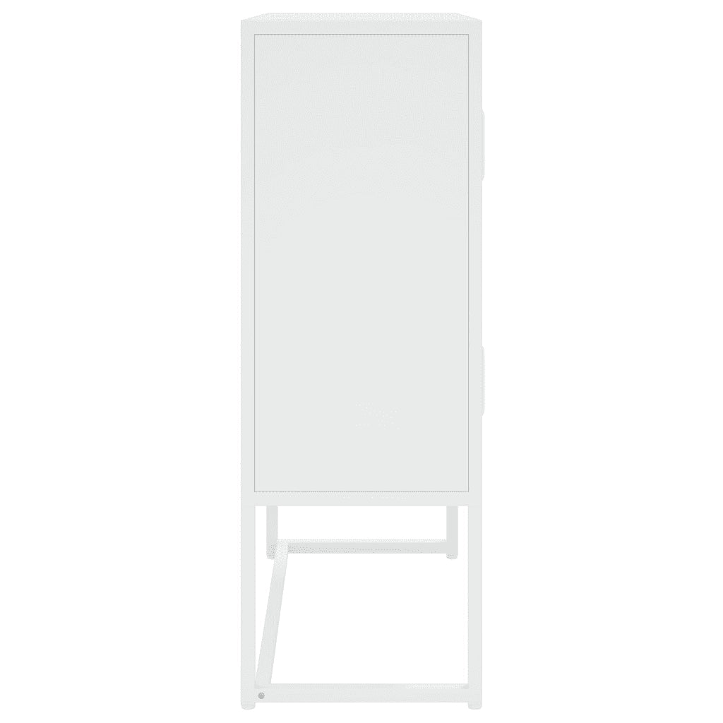 Credenza Alta Bianca 80x35x100 cm in Acciaio cod mxl 42764