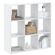 Libreria-Scaffale per Libri-Mobile di Stoccaggio Bianca 102x32x102 cm in Legno Multistrato