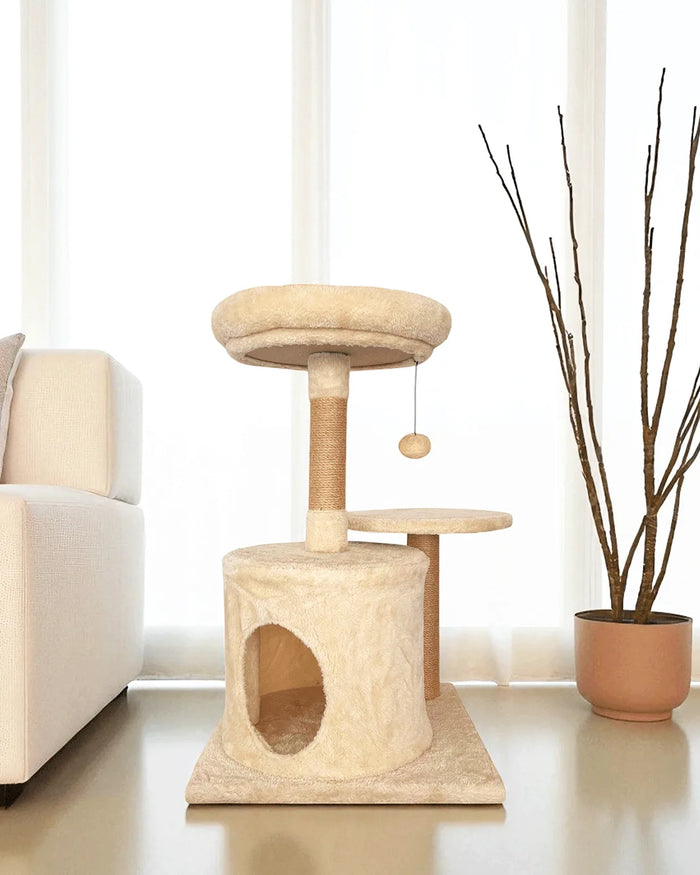 Letto ad albero per gatti in madreperla