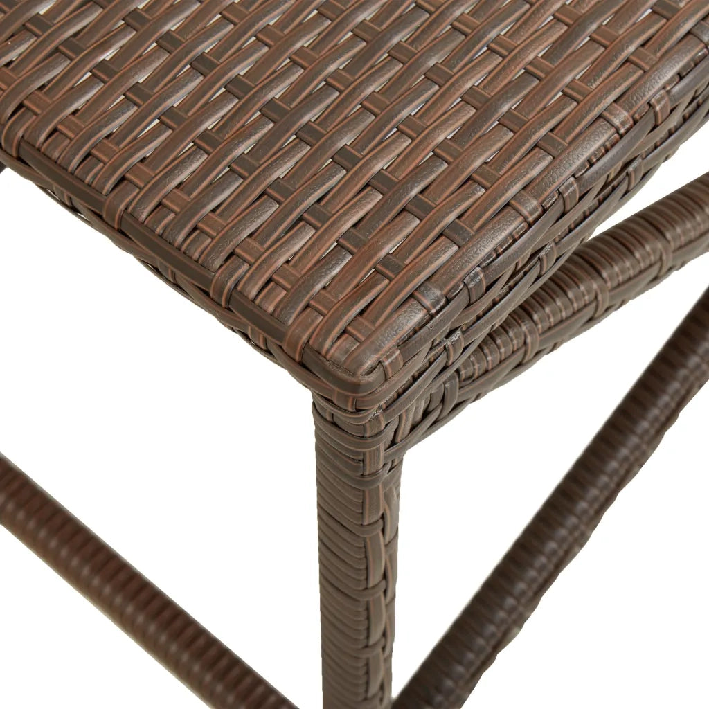 Panchina da Giardino 120 cm in Polyrattan Marrone 46212