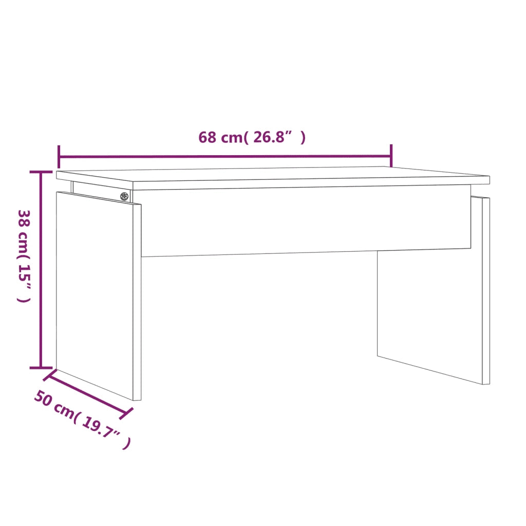 Tavolino da Salotto Grigio Sonoma 68x50x38 cm Legno Multistrato 825841