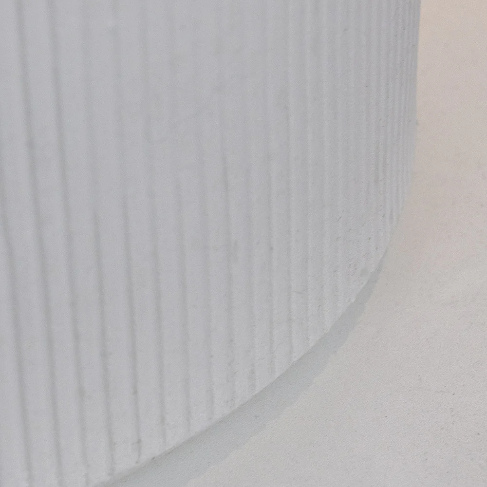 Camino a Bioetanolo Braciere da Pavimento Ø36xh56 cm per Interno ed Esterno Modigliani Bianco Perla