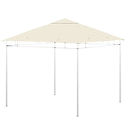 TETTO DI RICAMBIO PER GAZEBO 3X3M IN POLIESTERE CON PRESE D'ARIA E FORI DI DRENAGGIO, CREMA