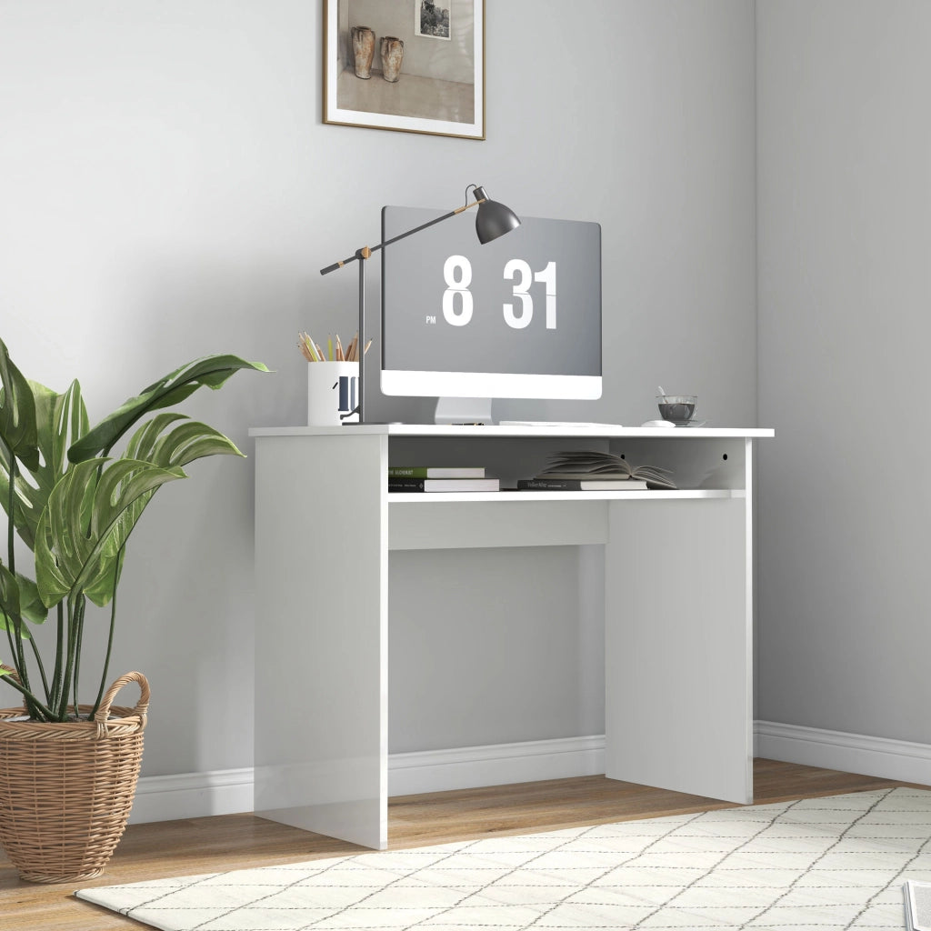 Scrivania computer con ripiano ¨C zephmum ¨C bianco 90x50x74 cm