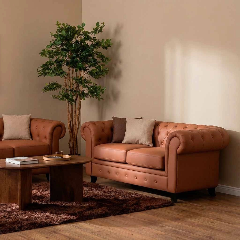 Divano in mousse color moka 160x82x76h cm
