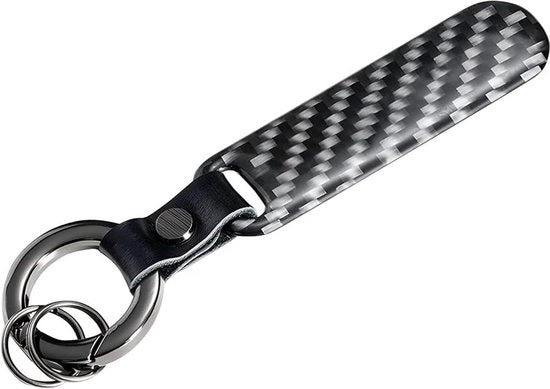 Accessori auto multifunzionale in pelle microfibra - Sostituzione fibra di carbonio - Supporto chiavi per auto - Regalo per uomo e donna - Ideale per amici e familiari.