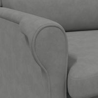 Poltrona Grigia Scura Grigio Scuro Tessuto e Legno Standard