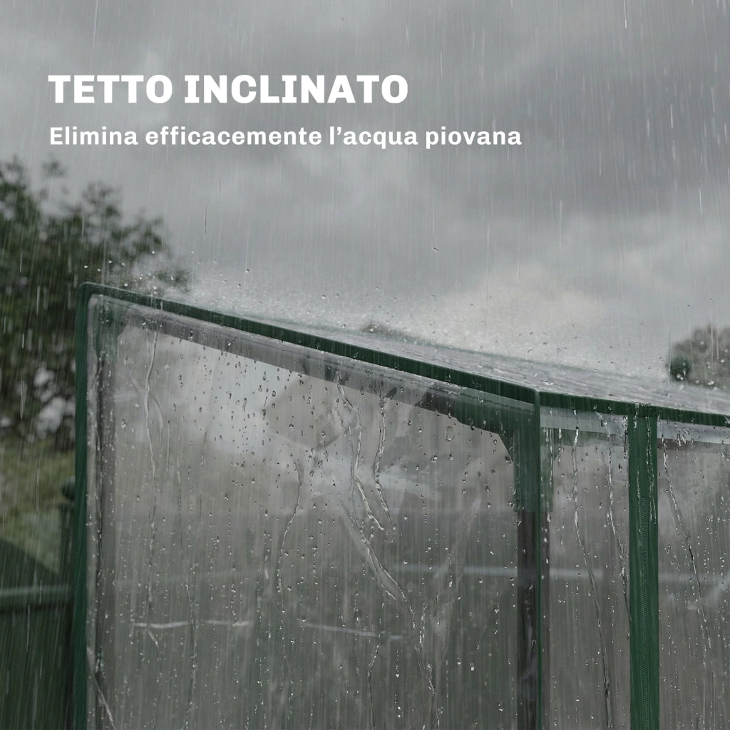 Serra Verticale a 2 Sezioni ¨C zephmum ¨C Verde Scuro e Acciaio, 143x45x151 cm