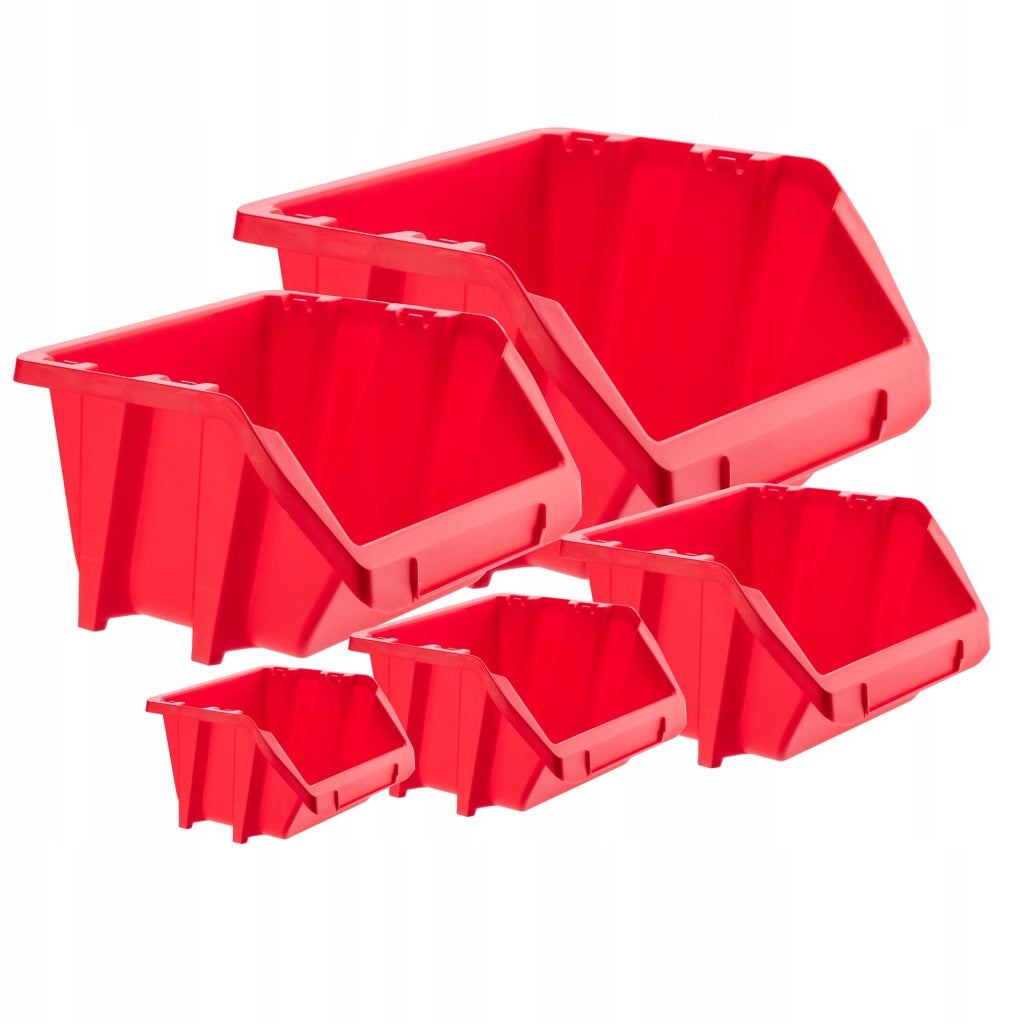 Set di 20 vassoi portaoggetti KADAX per officina, dimensioni 187x158 mm.