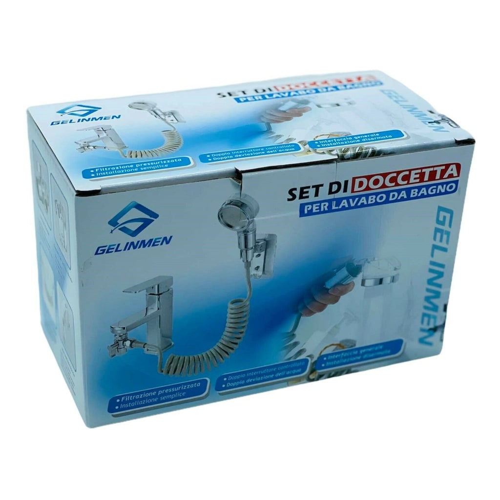 Set doccetta da lavabo per lavandino e bagno con doccia e tubo flessibile 3 IN 1