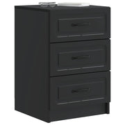 Comodino | Armadio da Notte | Mobiletto da notte Nero 43 x 41 x 63,5 cm Legno ingegnerizzato