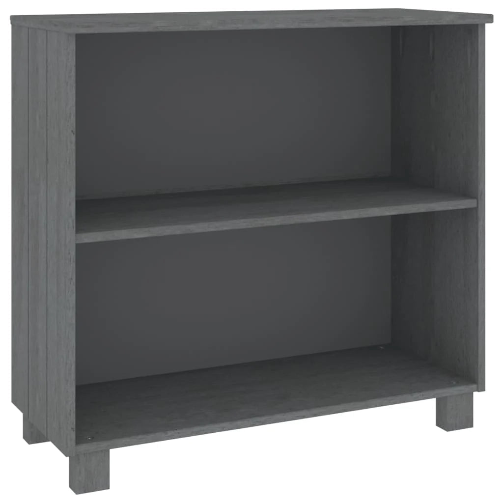 Buffet credenza cassettiera armadio mobile contenitore organizer cucina soggiorno scuro 85 x 35 x 80 cm legno massello di pino grigio 02_0032168