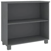 Buffet credenza cassettiera armadio mobile contenitore organizer cucina soggiorno scuro 85 x 35 x 80 cm legno massello di pino grigio 02_0032168