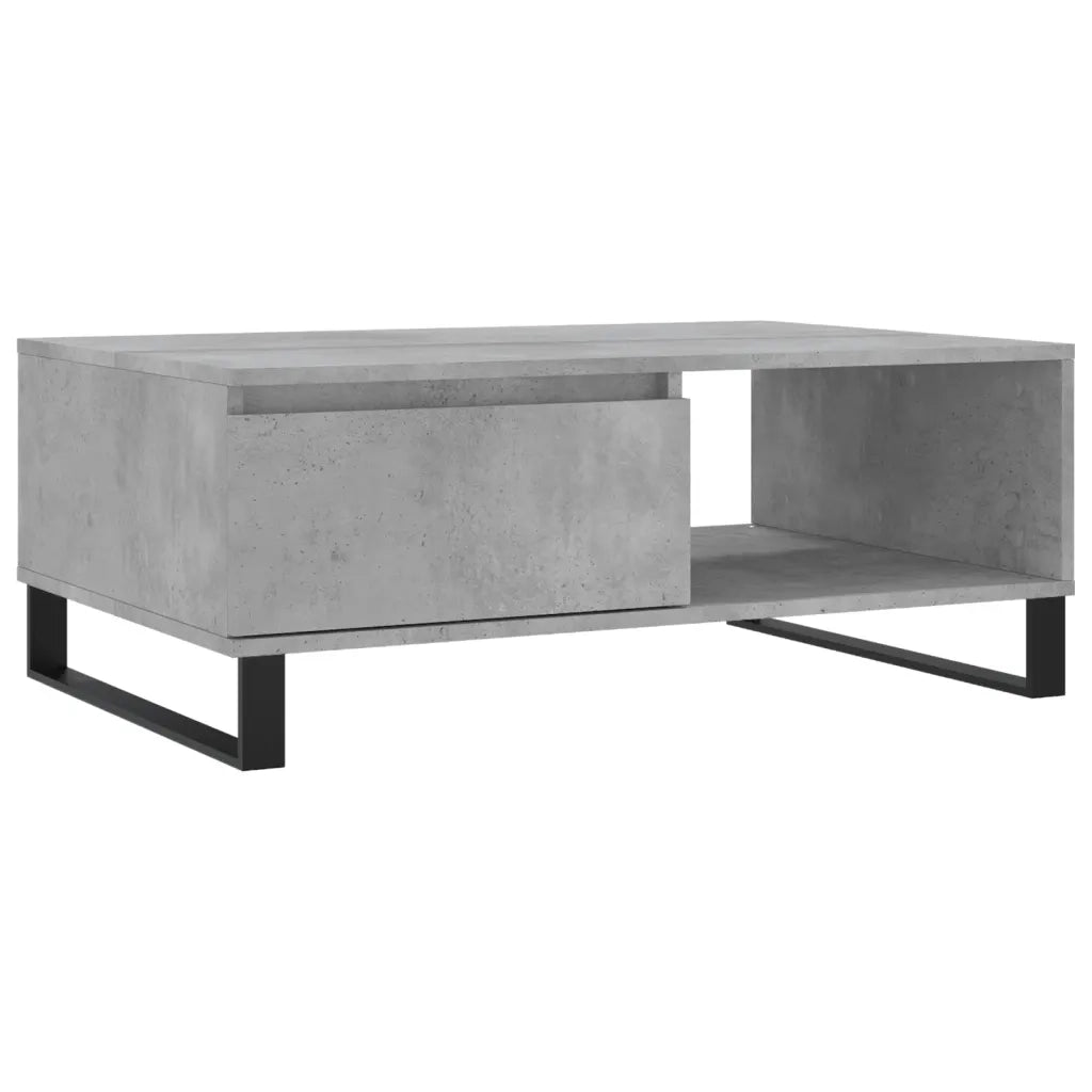 Tavolino da Salotto Grigio Cemento 90x60x35cm Legno Multistrato 827072