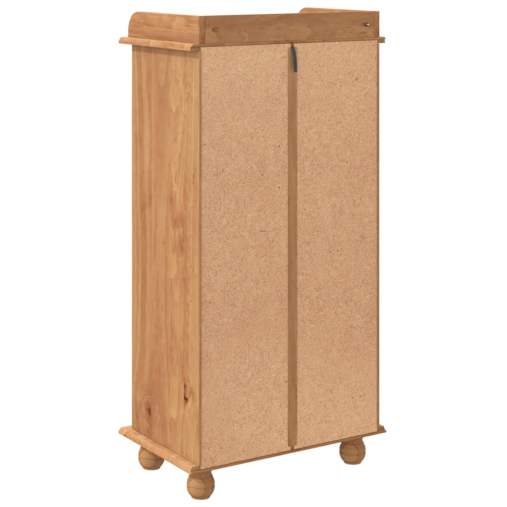 Cabinet vino ASKIM con 12 porta bottiglie in legno massello di pino color miele