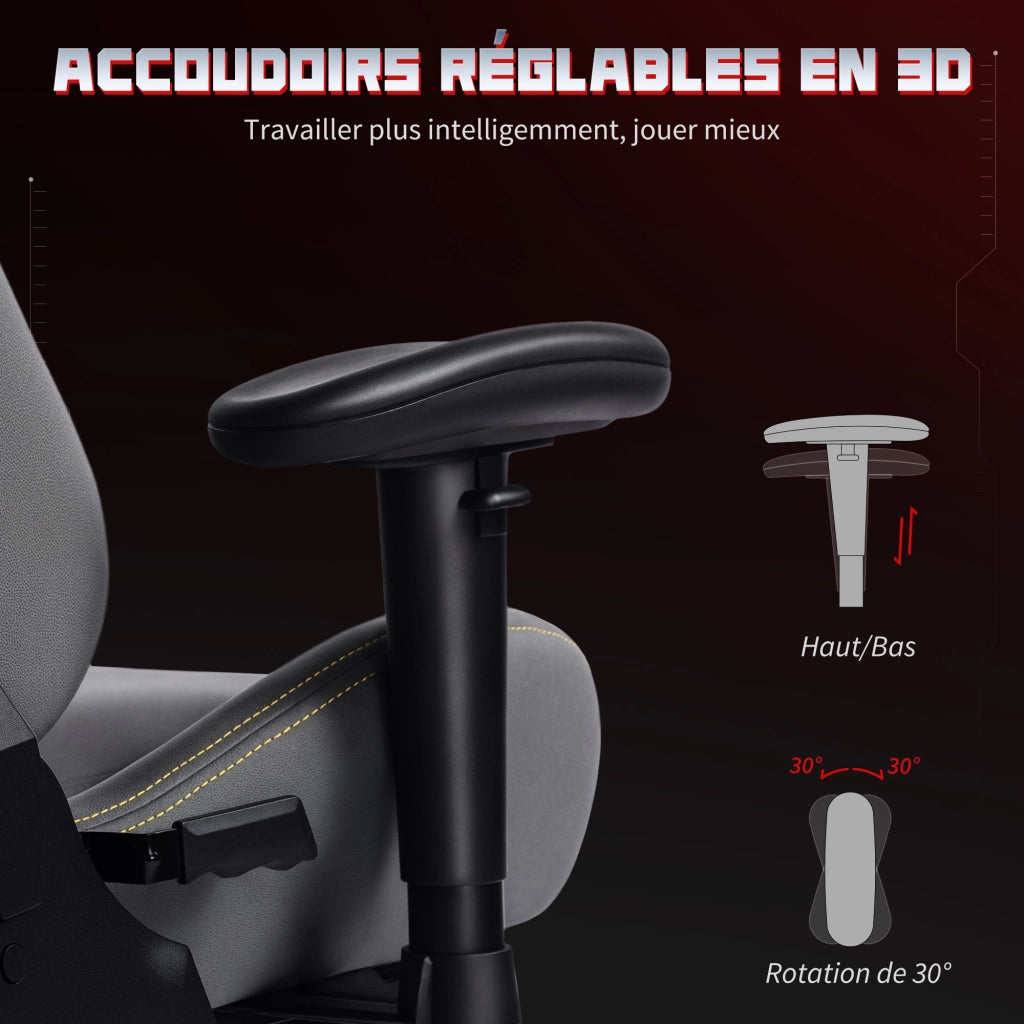 Poltrona Gaming Ergonomica ¨C Zephmum ¨C Grigio 72x76x132 cm