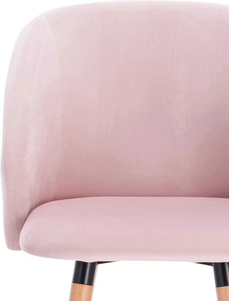 1x sedie sala da pranzo sedie cucina moderne poltroncina salotto Adatte per Sala Pranzo, Soggiorno, Camera da Letto Estetica in Tessuto di velluto Gambe di Legno, Rosa BH121rs-1