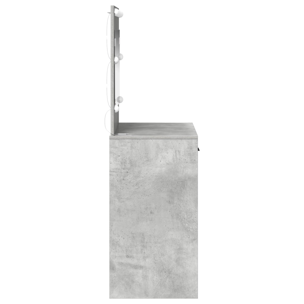 Toeletta  con luci LED Grigio cemento 78,5x41x135 cm